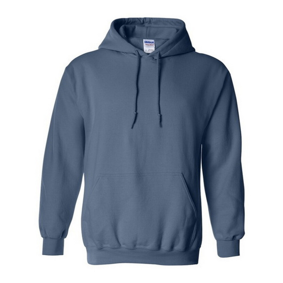 Gildan (M, Indigo ) Heavy Blend Adult Unisex Hooded Sweatshirt / Hoodie Blue