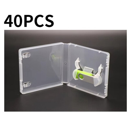 40pcs USB Flash Drive Boxes Protector Transparent Clear Storage Case Dustproof USB Stick Packaging for Memory Drives 1
