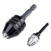 Drill Chuck Adapter-2Pcs Drill Chuck for Impact Driver,Drill Bit Adapter Keyless Chuck 1/4 Hex Shank (0.6-8mm,0.3-3.6mm)