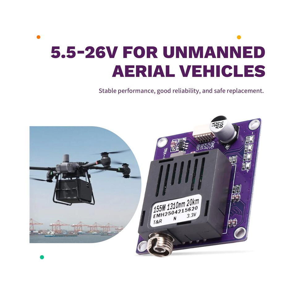 Transiever Module 20KM TTL Optical Transceiver Module Optical Terminal Equipment Drone ...