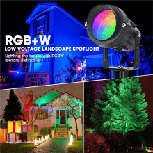 RGBW Low Voltage Landscape Light Color Change Remote Outdoor LED Spot Light 6W Waterproof for Lawn Path Garden