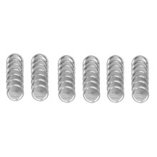 Einmachglas Deckel Normaler Mund für Kugel-/Kerr GläSer, Geteilte Einmachglas Deckel Aus Metall mit Silikon Dichtungen, Silber, 42 StüCk