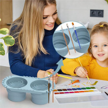 Récipient de Nettoyage Pliable en Silicone pour Pinceaux, Cadeau Idéal pour les Étudiants et les Artistes, Seau de Nettoyage pour Stylos Aquarelle