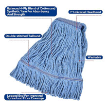 Heavy Duty Mop Commercial Replacement for General Floor Cleaning Industrial Cotton Looped End String Refill