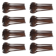 Holz LöFfel, 48 Stück Holz Suppe LöFfel, Essen Mischen Kochen, Langstie LöFfel und Japanische Küchen Geräte