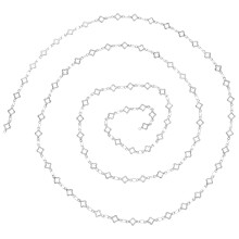 1M Décorative Cuivre Argenté Trèfles 4 Pour