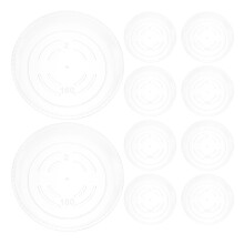 10Pièces Plateaux Pour Plantes Réutilisables En Plastique Transparent