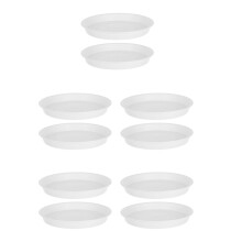 10Pcs White Replacement Bird Water Bowls Compact Outdoor Feeder Bowls