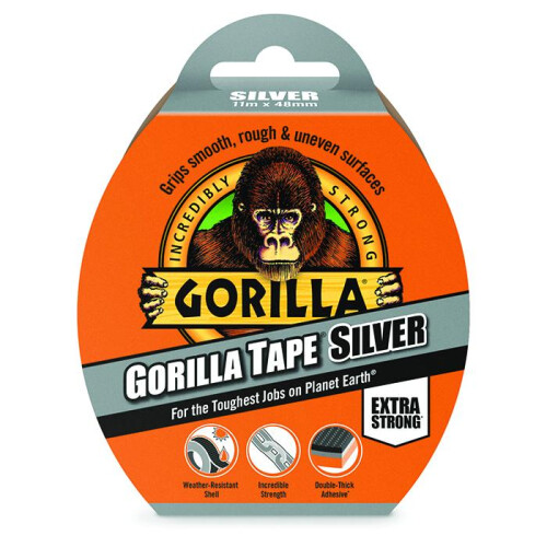 Gorilla Gorilla Tape Silver 48mm x 11m