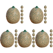 30Pcs Creative Resin Artificial Cantaloupe Fruit Model for Home Decor