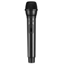 Black Plastic Fake Microphone Prop for Kids Cosplay Party Play
