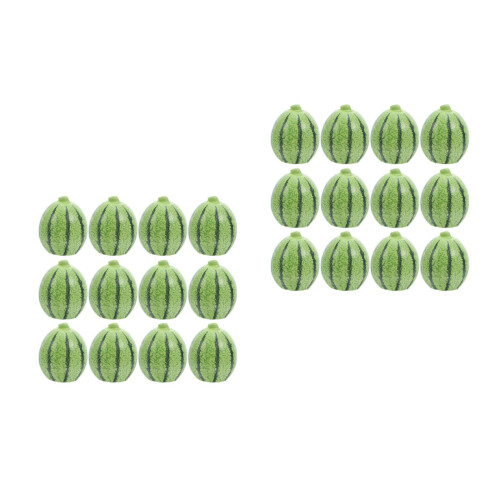 24Pcs Resin Mini Watermelons Artificial Fruit Models for Craft Decor