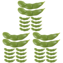 36Pcs PVC Artificial Soybean Models Green DIY Kitchen Decor Props