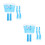 2Sets Blue Plastic Tricycle Basket and Handlebar Streamers Kids Decor 1