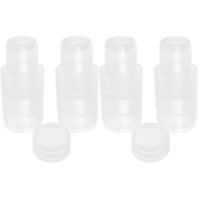 4Sets Kleine Plastic Flessendoppen Transparant Voor Thuisopslag