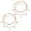 2 Sets/4pcs Beaded Stars And Moon Anklets Miss Multi-Layer Vintage 1