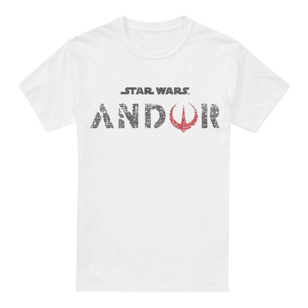 Star Wars (M, ) Mens Andor Logo T-Shirt White