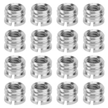 20Pcs Durable Silver Microphone Stand Adapter with Clear Screw Threads