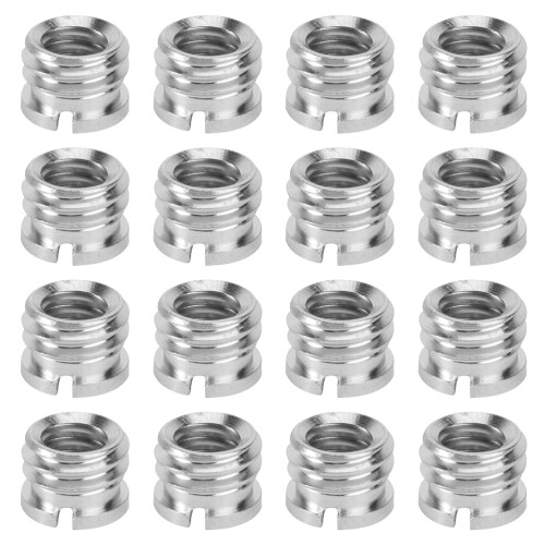 20Pcs Durable Silver Microphone Stand Adapter with Clear Screw Threads