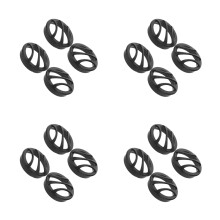 16St Auto Speaker Grill Cover Plastic Zwart Rond Tweeter Bescherming