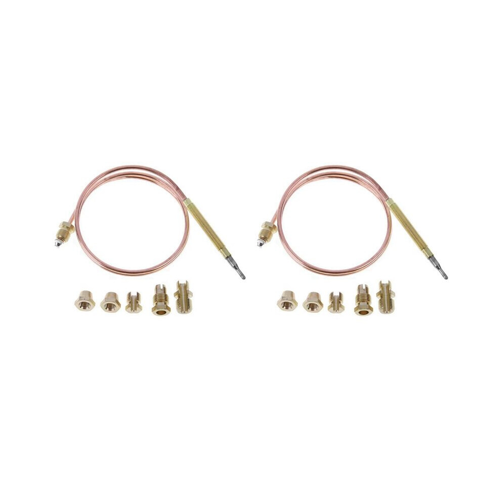 2 Set 60Cm Gas Stove Thermocouple Heater Part Burner Universal Fireplace Replace Adaptors Digital Temperature Controller 4712984138179