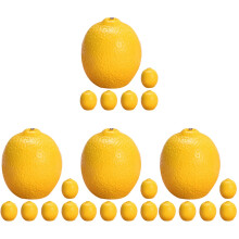 24Pcs Miniature Resin Lemons Yellow Fake Fruit Models for Decoration