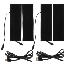 2Sets USB Powered Black Heating Pad with Carbon Fiber for Outdoor Use