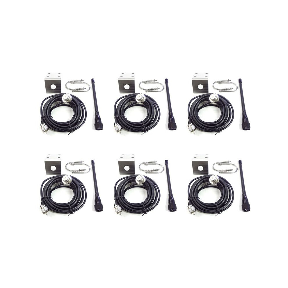 6X Vhf Marine Antenna 156-163Mhz Rubber Waterproof Mast Aerial With 5M Rg-58 Cable For Boat Sailboat Yacht 6034002953778