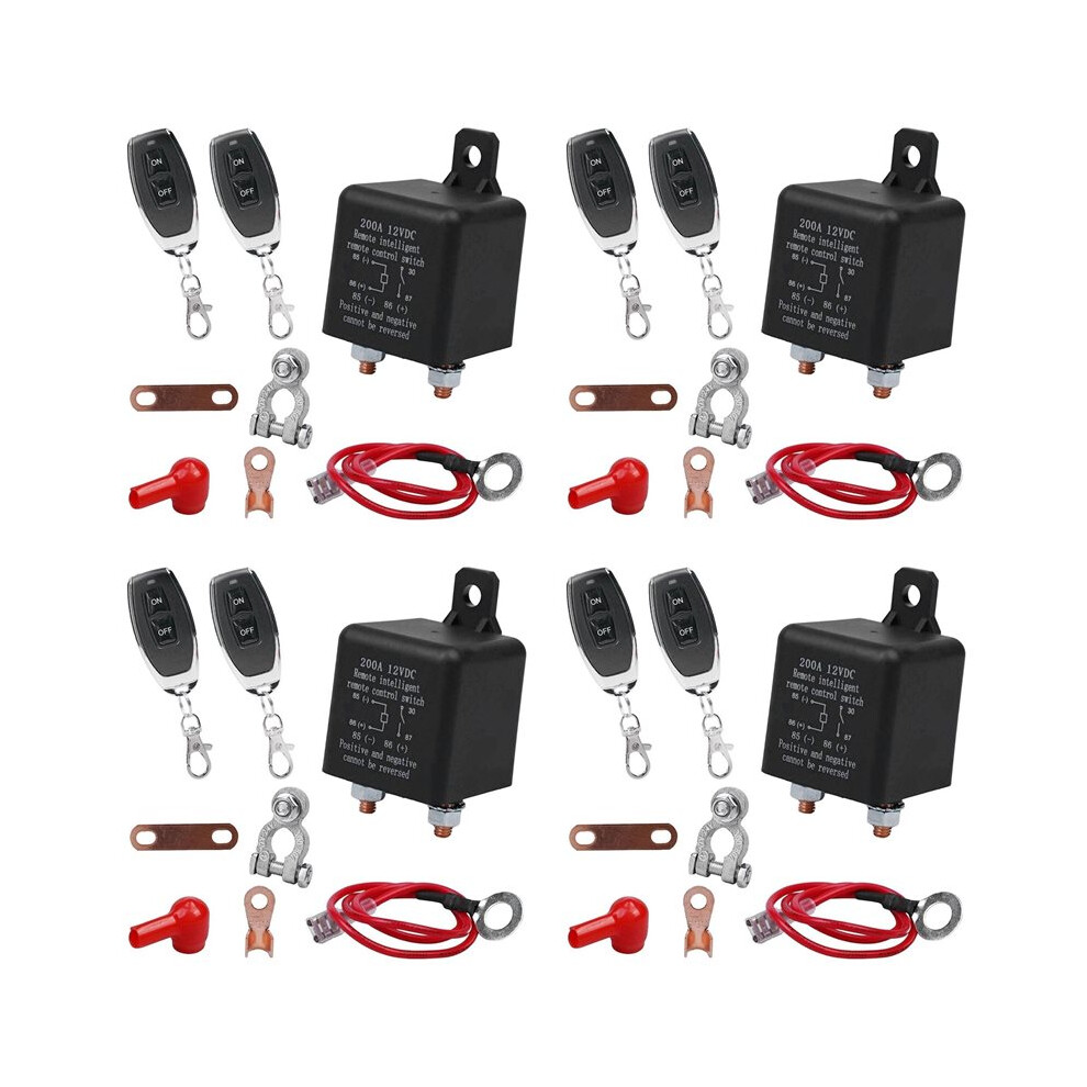 4X Remote Battery Disconnect Wireless Remote Control Battery Disconnect 12V 200A 4713315832827