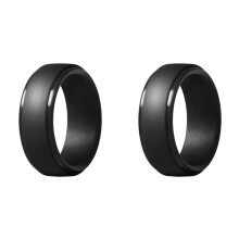 2pcs 8Mm Popular Black Men Silicone Cool Rings Women Rubber Wedding Ring Environmental Sports Ring NO.13