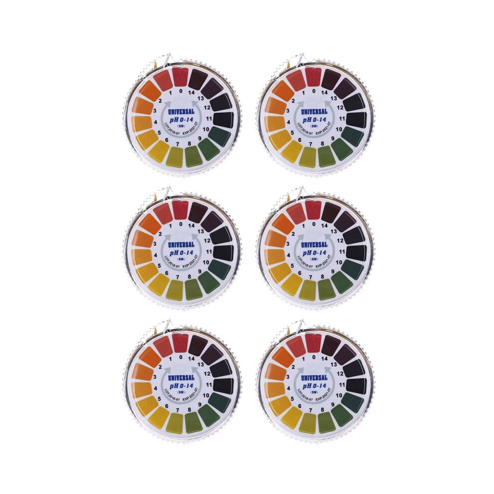 6X 0-14 Ph Meter Ph Test Strips Alkaline Acid Indicator Meter For Water Urine Saliva Soil Litmus Measuring 4711614539874