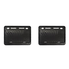 2X Universal Motorcycle License Plate Protection Frames Holders for Motorcycle Front & Rear Plates Carbon Fiber