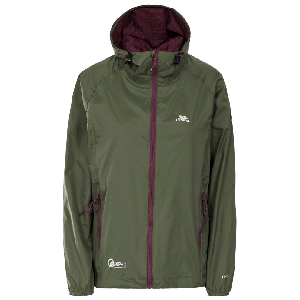 Trespass (Xl, Moss) Womens/Ladies Qikpac Packaway Waterproof Jacket Multicoloured
