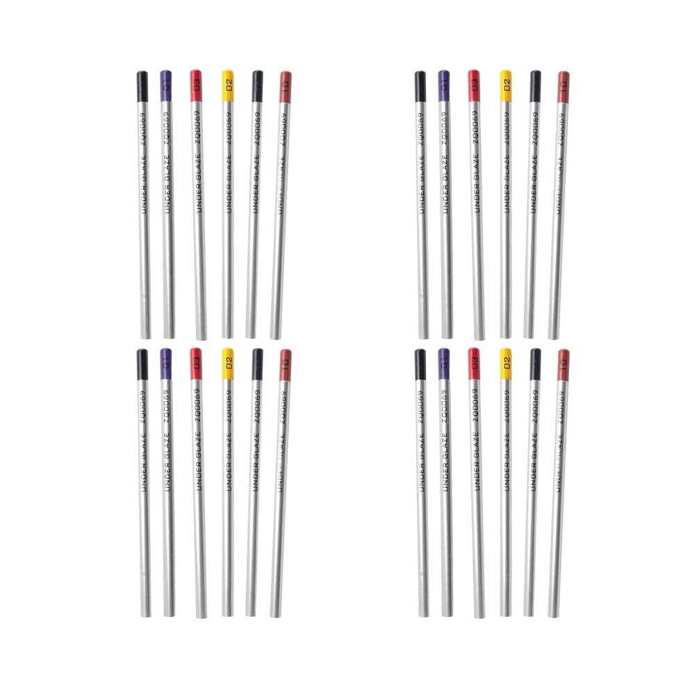 24Pcs Underglaze Pencils, Underglaze Pencils For Pottery,Underglaze Pencil Precision Underglaze Pencil For Pottery 4712008676779