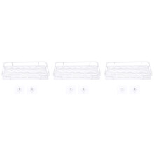 3X Shelf Shower Shelf Adhesive Aluminum Shower Caddy For Shampoo Holder Kitchen Rack Storage Organizer