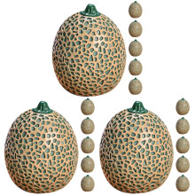 18Pièces Décor Melon Cantaloup Simulé Vert Résine Pour Vitrine