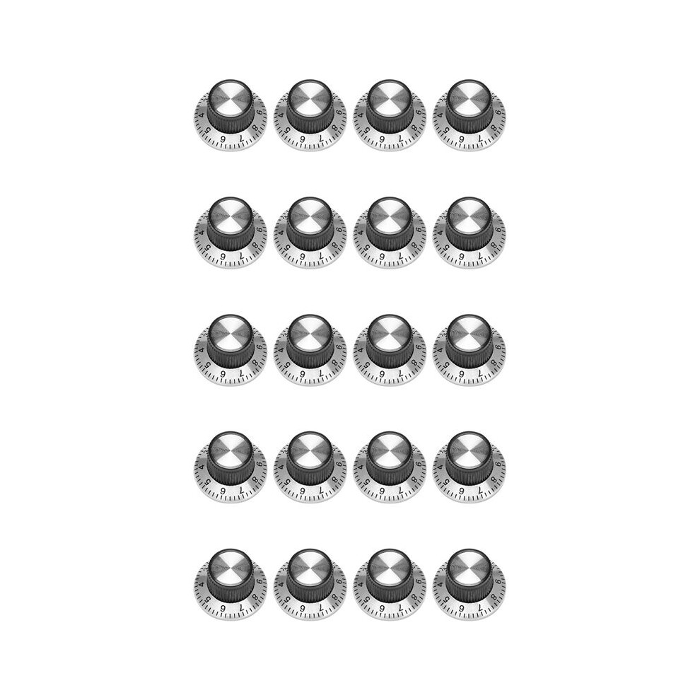 20 X Potentiometer Pot Metal Knob With 0-9 Turntable For 6Mm Shaft Knob 6031368544039