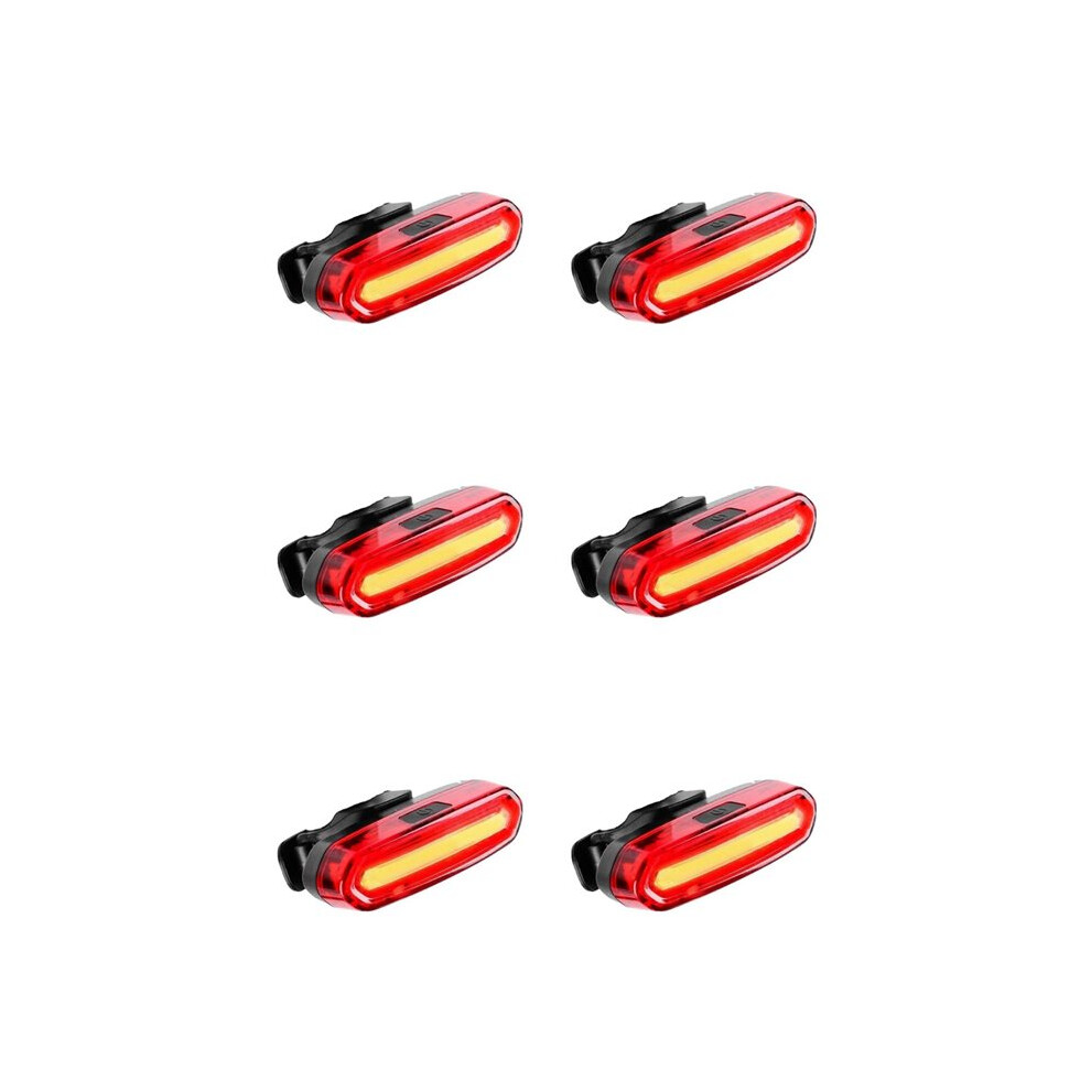 6X Usb Rechargeable Bike Tail Light Led Warning Bicycle Rear Light Ipx6 Waterproof For Helmet 4713372303032