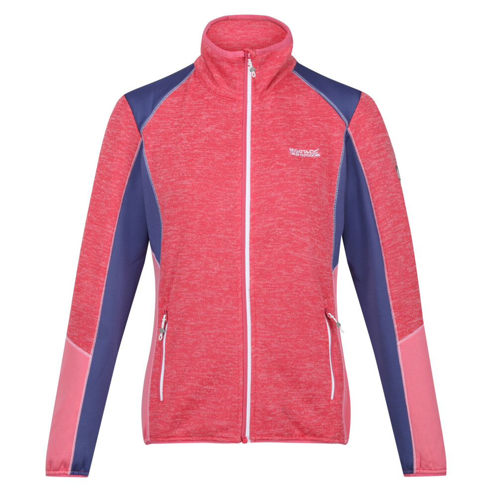 Regatta (14 Uk, Fruit Dove/Dusty Denim) Womens/Ladies Lindalla V Marl Full Zip Fleece Jacket