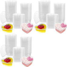 150 Pcs Valentine'S Day Heart Shaped Storage Containers, 5 Oz Heart Shaped Slime Storage for DIY CraftMaking Liquid Foam