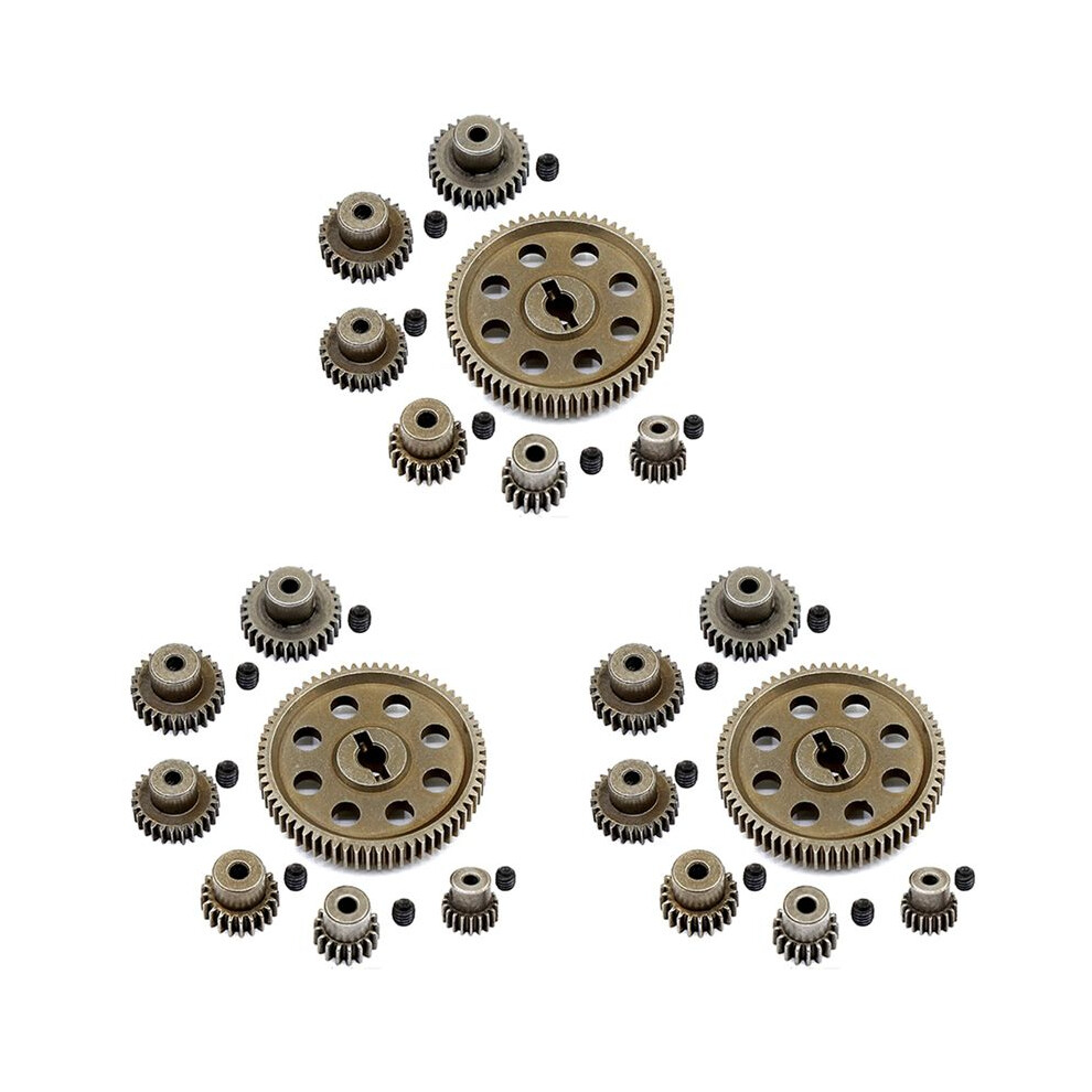 Photos - Power Tool Accessory 3X 11184 Metal Diff Main Gear 64T Motor Pinion Gears for 1/10 RC Car HSP Himoto Amax Redcat Exceed 94111 Parts