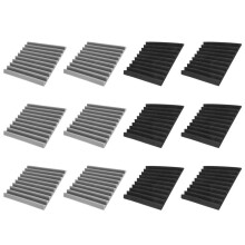 Lot de 48 Panneaux Acoustiques Auto-Adhésifs, Panneaux de Mousse Insonorisés de 12 X 12 X 1 Pouce, Panneaux Muraux Insonorisés pour Home Studio