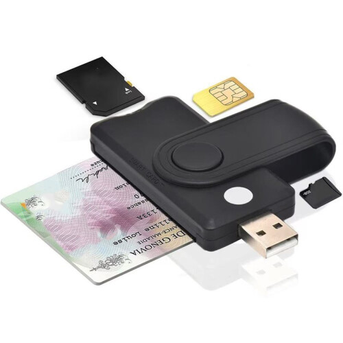 For Windows 7 8 10 Linux OS, USB SIM  Card Reader for Bank Card IC / ID EMV  TF MMC Card Reader USB-CCID ISO 7816 1