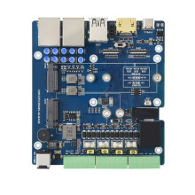 Gigabit/2.5G Dual Ethernet Multi‑Function Expansion Board for Raspberry Pi CM5 RS485 4G Network Interface Carrier Board