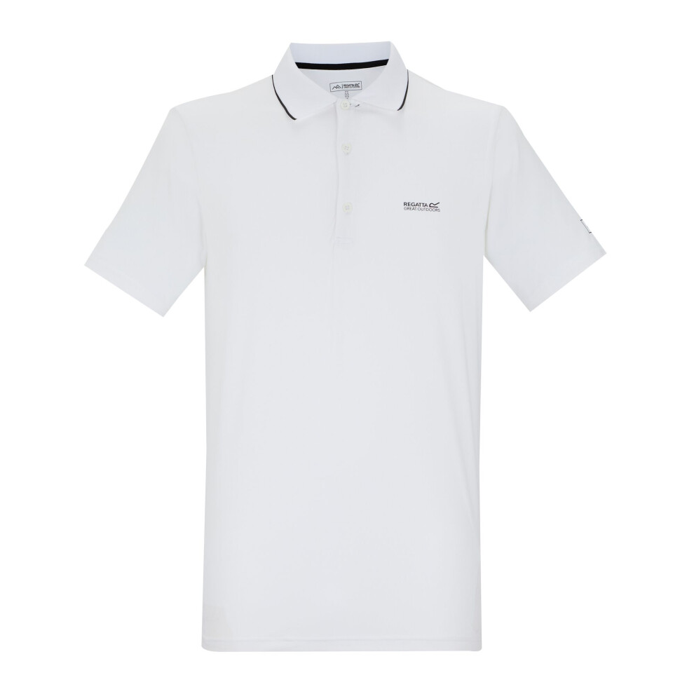 Regatta (S, ) Mens Maverik Stretch Polo Shirt White