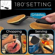 Adjustable Angle Spatula Turner and for Eggs,Pancakes,Burgers Swappable Spatula Heads Non-Stick Cookware Safe