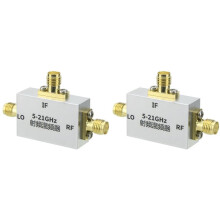 2X 5-21GHz RF Frequency Mixer and Down Frequency Converter C/X/KU Band Mixer RF Accessory with SMA-K Connector