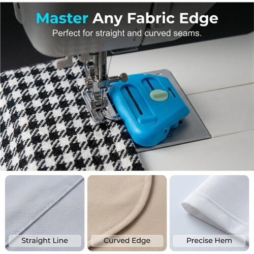 Magnetic Seam Guide, Multifunctional Anti-Rolled Polygonal Hemmer Guide with Scale, Sewing Quilting Accessories Tools 1