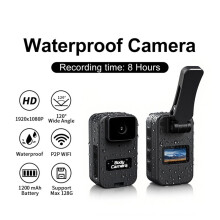 Waterproof Body Camera WiFi 1200mAh Wearable Action Worn Camera for Outdoor Sport DV Waterproof Wearable Camera