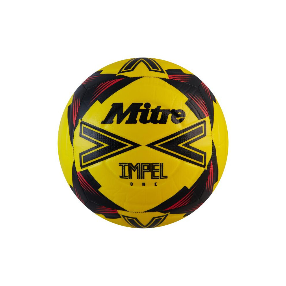 Mitre (3, Yellow/Black/Red) Impel One Football